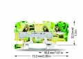 2006-1307 TOPJOBS złączka 3-przewodowa 6 mm² żółto-zielona